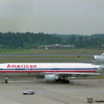 成田空港を出発するアメリカン航空N1763機。 American Airlines McDonnell Douglas MD-11/Aircraft Registration Number : N1763